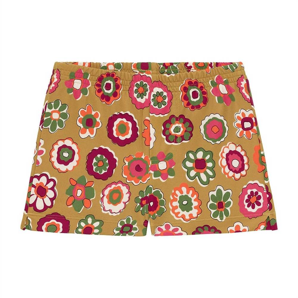 NEW MONTCE girl's floral mini swim trunk in mazzy